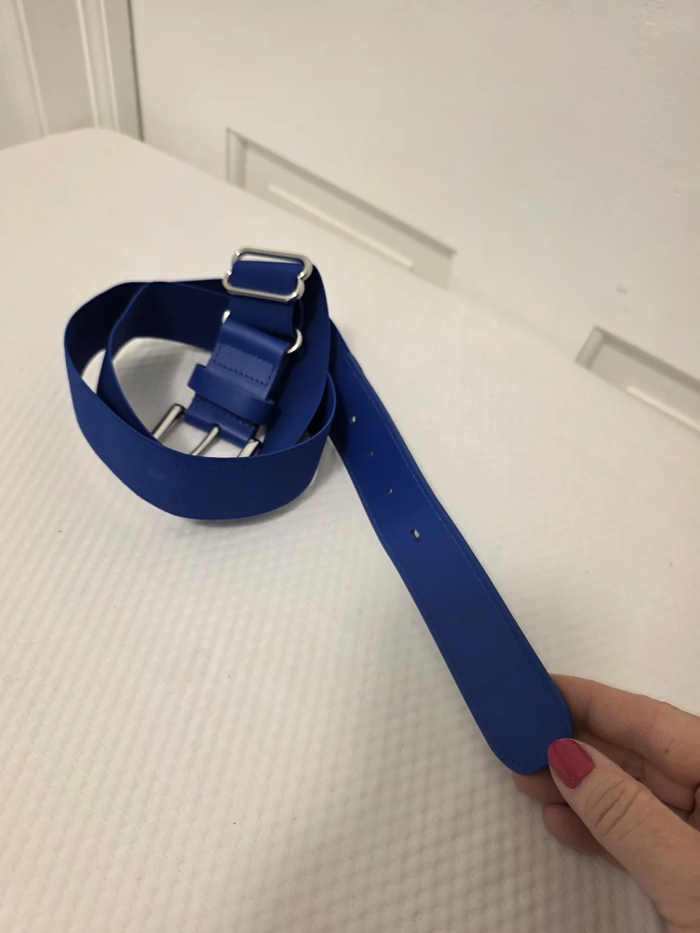EC Under Armour Royal Blue Elastic Belt with Silver Buckle For Baseball OSFM